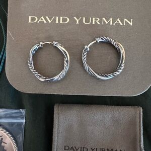 David Yurman Petite Infinity Hoop Earrings 4mm